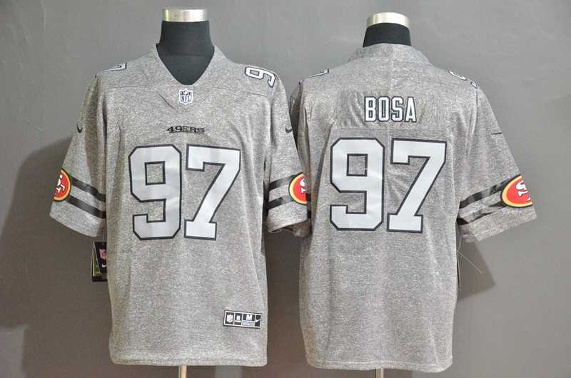 Nike 49ers 97 Nick Bosa 2019 Gray Gridiron Gray Vapor Untouchable Limited Jersey,We sell and wholesale Nike 49ers 97 Nick Bosa 2019 Gray Gridiron Gray Vapor Untouchable Limited Jersey on line form chian!